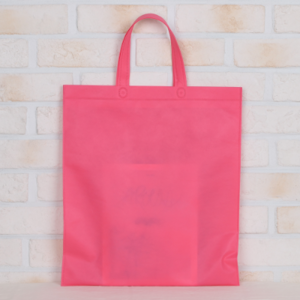 핑크 부직포쇼핑백토트형 손잡이 가방가로40cm×세로45cm50장
